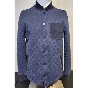 Tommy Hilfiger Mens‎ Size M Full Zip Button Jacket Long Sleeve Pocket Blue Heavy